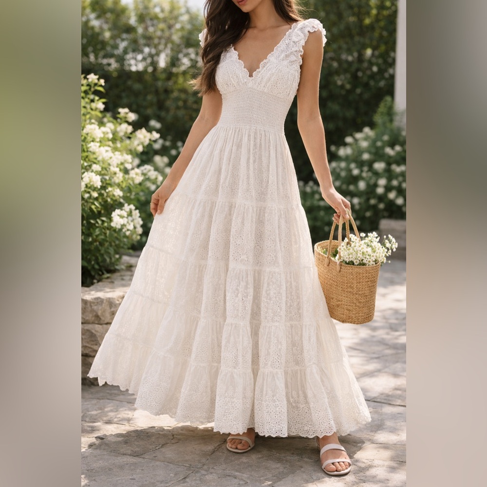 New SOLITAIRE Boho Swim Coverup Dress